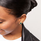 Earrings with green crystal